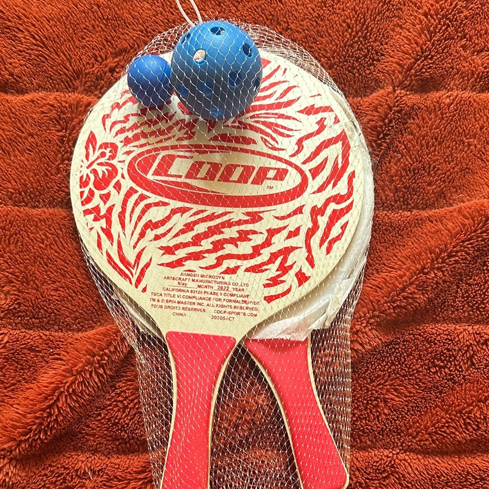 Coop Red and White Beach Paddle Set